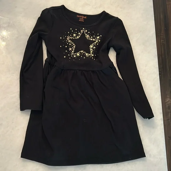 slim fit dress slacks Hollywood Jumpsuit in Mini Star Black Gold main image 1